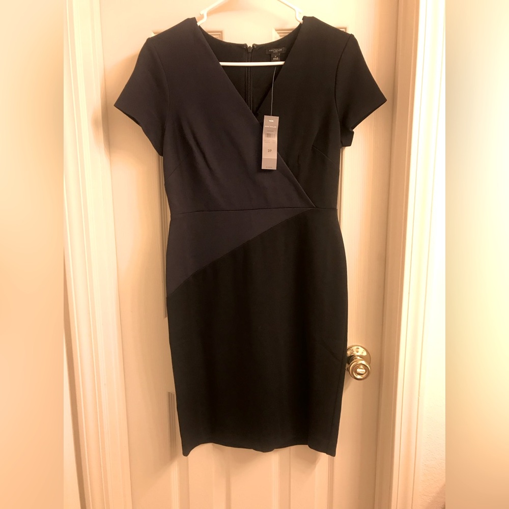 Ann Taylor Dress Black and Navy 2P